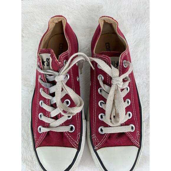Converse Chuck Taylor All Star OX Maroon Canvas Sneakers Women's Size 7 - Picture 8 of 8